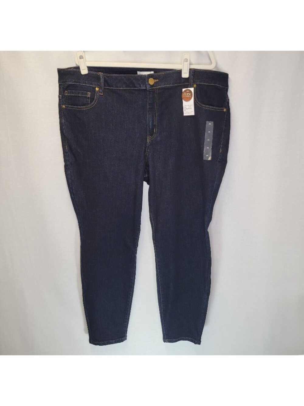 Lane Bryant Women's Size 26 Jeans Mid Rise Skinny Fit Dark Wash